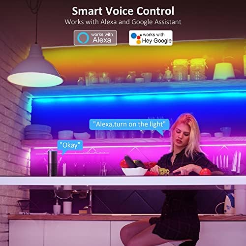maylit 8 PCS 3.3FT Smart RGB Under Cabinet Lights Kit
