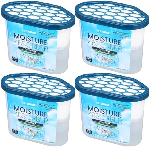 ZARPAX Moisture Absorber Fresh Cotton 10.5 oz - Set of 4