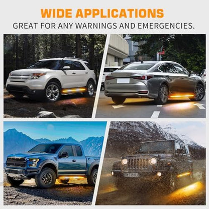 XRIDONSEN 2PCS 60 inch Running Board Strobe Lights Truck Emergency Lights