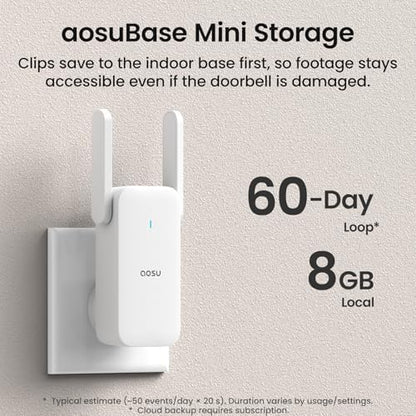 aosu 5MP Ultra HD Wireless & Wired Video Doorbell Camera