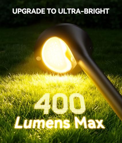 ELECLINK 400LM Solar Pathway Lights Outdoor with Motion Sensor, 2 Pack