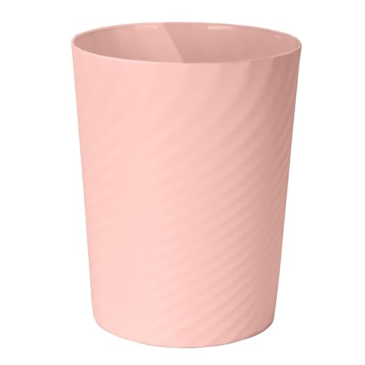Small Plastic Trash Can - 1.8 Gallon - Pink - Wastebasket Garbage Can Container
