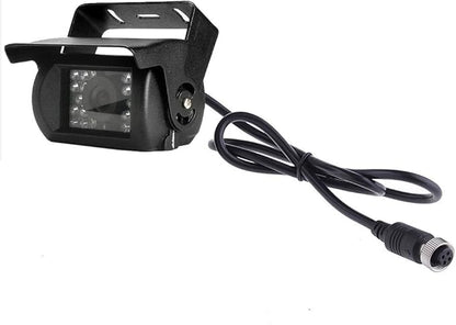4Pin 18 LED IR Night Vision CCD Car Rear View Parking Reverse Camera + 4 Pin Connector Extension Cable for 12V/24V Bus Truck Trailer RV Caravan(Black Camera with 10m/33ft Cable)