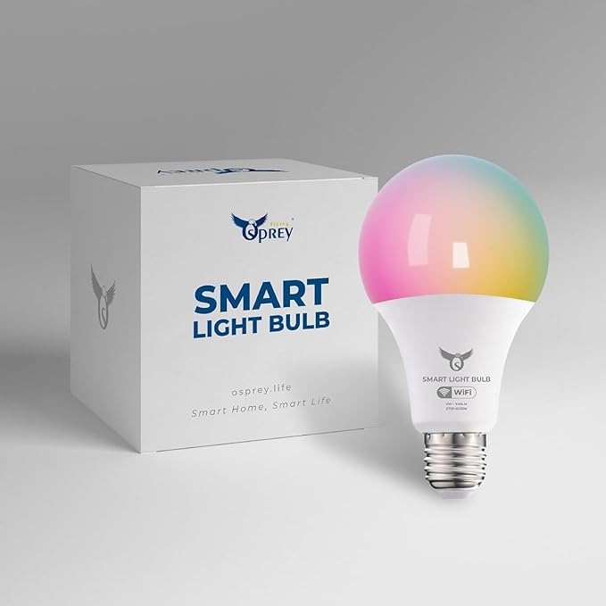 Smart Light Bulbs, 16 Million RGBCW/WW LED Light Bulbs, Music Sync, Bluetooth and Wi-Fi, App Control, A19 E26 9W (60W Equivalent), 806LM, 4 Pack