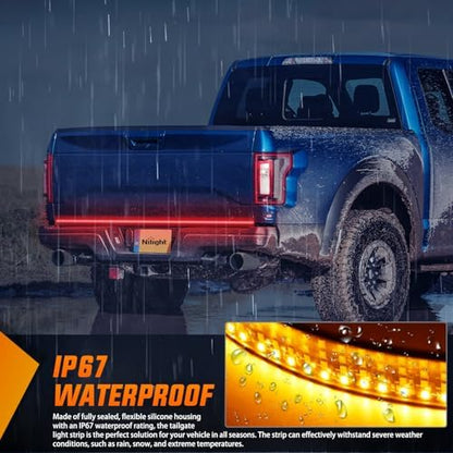Nilight Truck Tailgate Light Strip 60" Quad Row 648 LED Strip