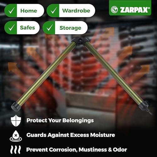ZARPAX Gun Safe Dehumidifier Rod 32" Electric Plug In Dehumidifier