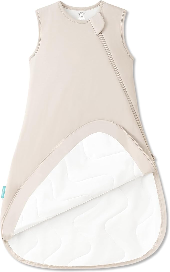PurComfy Supersoft Sleep Sack 1.0 TOG, Premium Bamboo Viscose Baby Sleeping Bag 2-Way Zipper Sleep Sack Baby Wearable Blanket