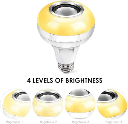 eecoo Smart LED Bulb,Bluetooth Light Bulb Speaker with Dimmable RGB Multicolor Audio Music Stereo Functions,Remote Control for Boy Girl Kid Teen Birthday Gift Party,Room,Home Decoration