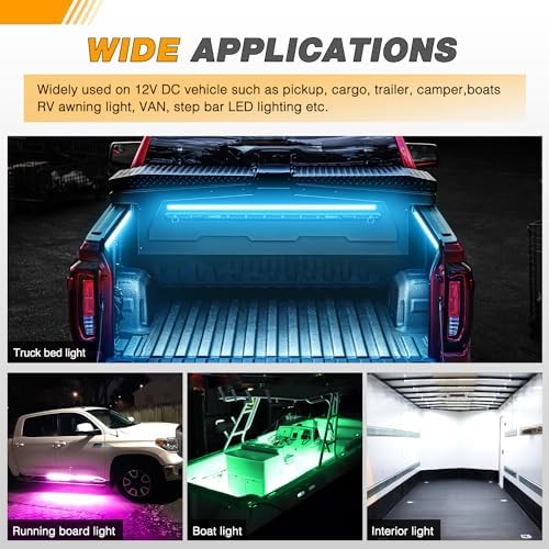 GOOACC RGB Truck Bed Light Strip 3PCS 60" 270 LEDs Neon Accent Lighting