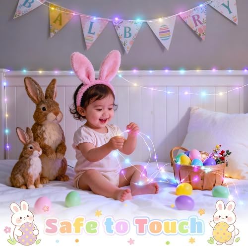 JMEXSUSS 100 LED Easter Fairy Lights for Classroom,Classroom Lights Plug in