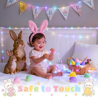 JMEXSUSS 100 LED Easter Fairy Lights for Classroom,Classroom Lights Plug in
