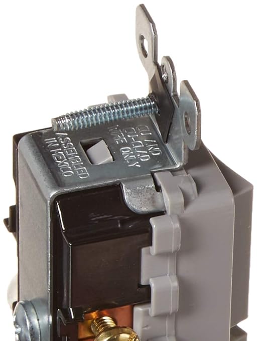 Leviton 15 Amp, 120/277 Volt, Decora Single-Pole, AC Combination Switch, Commercial Grade, Grounding, 5634-GY, Gray