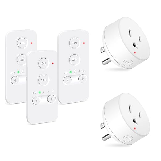 NineLeaf Remote Timer Switch, 500FT Long Range Wireless Plug in Light Switch, Easy Setup Remote Outlet, Programmable On/Off Control for Fans, Lights, Household Appliances,3Remotes 2Outlets