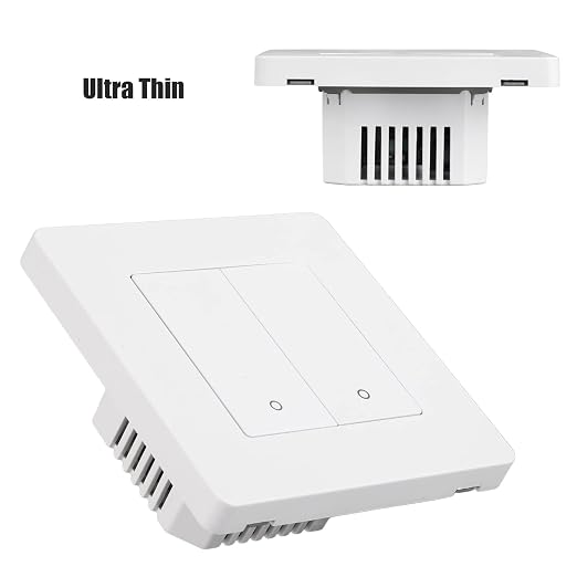 Fafeicy Smart Light Switch for Zigbee 2 Gang, Timing Dimming Scene Panel
