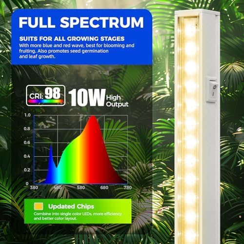 Barrina T5 Grow Lights, Yellow, 2ft 40W (4 x 10W), Full Spectrum, 4 Packs