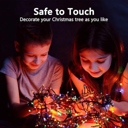 BHCLIGHT 75FT 1500LED Cluster Christmas Lights with Remote, Multicolor