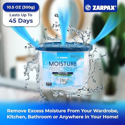 ZARPAX Moisture Absorber Fresh Cotton 10.5 oz - Set of 15