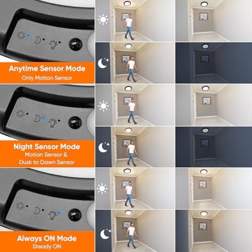 Rechargeable Motion Sensor Ceiling Light, Battery Operated Closet Light
