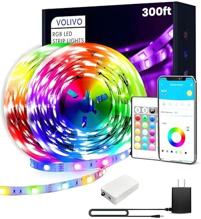 VOLIVO 300FT LED Strip Lights for Bedroom RGB Color Changing