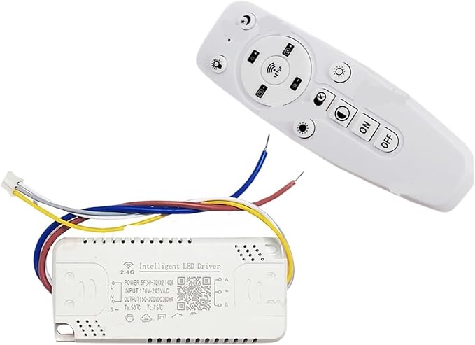 1pcs LED Driver 48W 80W 100W 120W 140W 160W APP Control 2.4G Long Distance Smart LED Transformer for Ceiling Light Power Supply (Color : 140W, Size : 280MA)