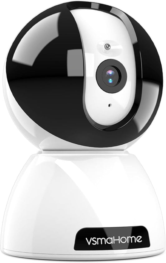Security Indoor Camera,360° Pan Tilt Indoor Home Security Camera,1080P Pet Camera with Motion Detection & Tracking,2-Way Talk,IR Night Vision,24/7 Local Recordings