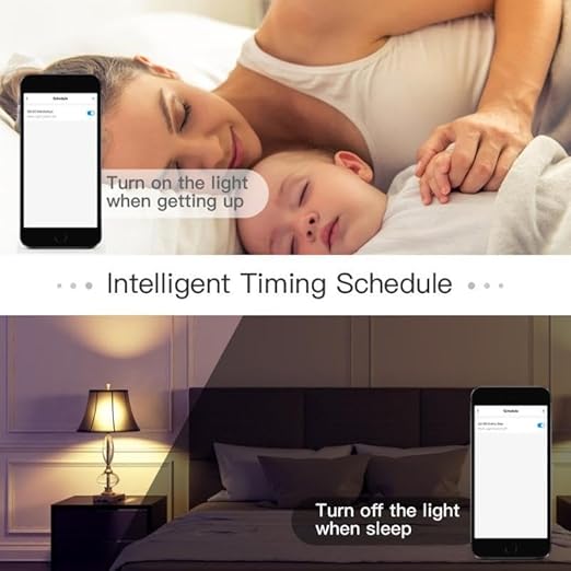 Tuya Bluetooth Smart LED Light Bulbs RGBCW, Music Sync Color Changing,with App Control for Living Room, Party,2PACK. (E12)