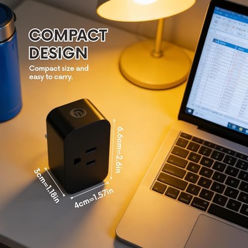 BXST WiFi Smart Plugs Compatible with Alexa and Google Home, 15A/1800W, 2 Pack