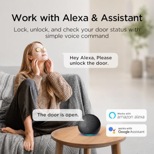 TCL Smart Lock, Palm Vein Keyless Entry Door Lock with Deadbolt Front D2Pro