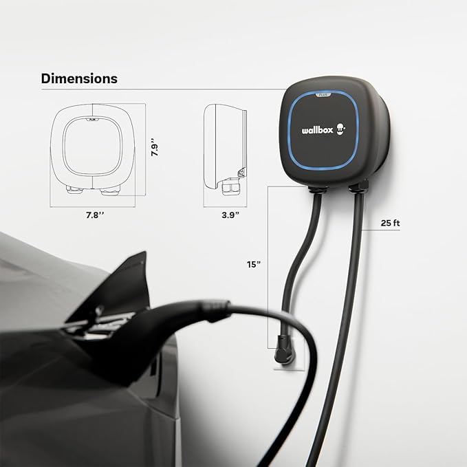 Wallbox Pulsar Plus Level 2 Ev Charger 40A, Electric Car Charger EVSE J1772