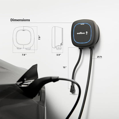 Wallbox Pulsar Plus Level 2 Ev Charger 40A, Electric Car Charger EVSE J1772