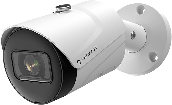Amcrest 4K (8MP) IP POE Camera, UltraHD Outdoor Bullet, 3840x2160, 98ft NightVision, 125° FOV, MicroSD (256GB), Human & Vehicle Detection, Tripwire & Intrusion, (REP-IP8M-2496EW-AI-V3) (Renewed)