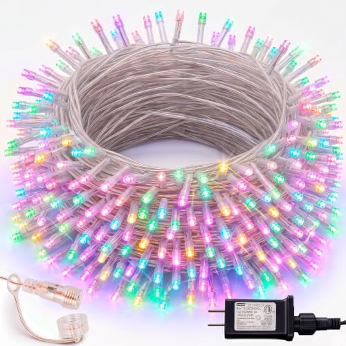 Dazzle Bright 300 LED Easter String Lights, 100 FT Colorful Connectable Waterproof String Lights Clear Wire with 8 Modes, Easter Decorations for Indoor Outdoor Party Yard Garden (Pastel)