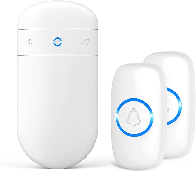 SECRUI Doorbell, Wireless Doorbell Kits for Home Classroom Front/Back Door
