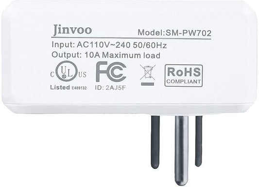 Jinvoo Matter Smart Outlet 16A 2 AC Individual switches 1 USB Charger Works with Philips HUE SmartThings Echo Google Assistant hub Required