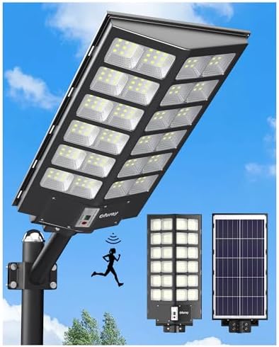 Ofuray Solar Street Lights Outdoor,Of-14000W Commercial Parking Lot Light