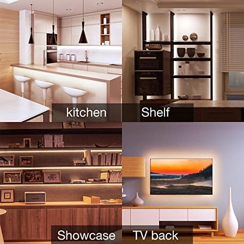 DAYBETTER Under Cabinet Lighting kit, 10 PCS LED Strip Lights with Remote, Dimmable Under Cabinet Lights for Kitchen Cabinet, Counter, TV Back,Showcase 2700K-6500K Warm to Daylight White,Timing,16.4ft