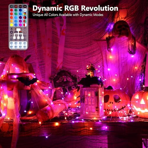 Brizled Color Changing Fairy Lights with Remote, 200 LED for Halloween Xmas