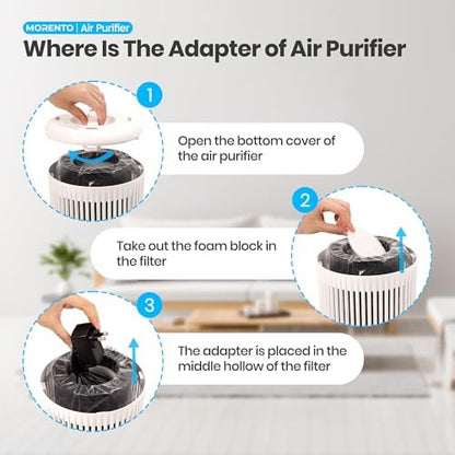 Air Purifiers for Bedroom Home for Smoke Pet Dander Odors 2 Pack Cream
