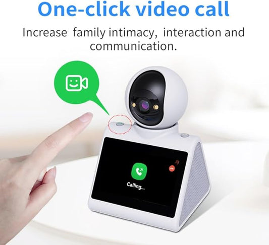 Indoor Home Security Camera,Dual-Band(5G/2.4G) Pet Dog Camera,Two Way Video Camera with 4.3" Screen,Nanny cam,Monitor for Baby/Elder/Nanny/Dog/pet with Phone App Dome Camera(Button Calling)