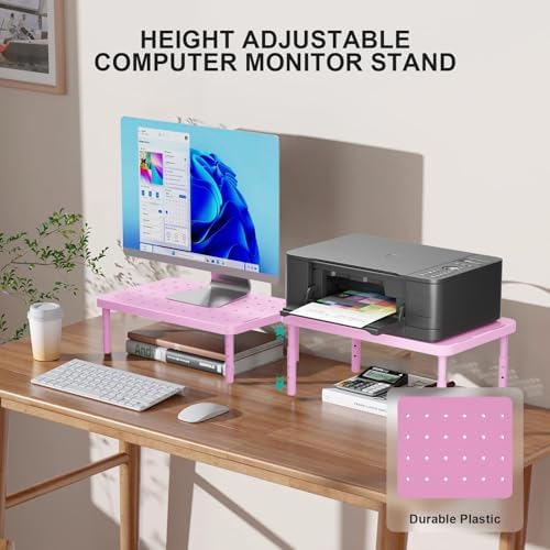 WALI Computer Monitor Stand for Desk, Adjustable Laptop Riser, up to 44 lbs