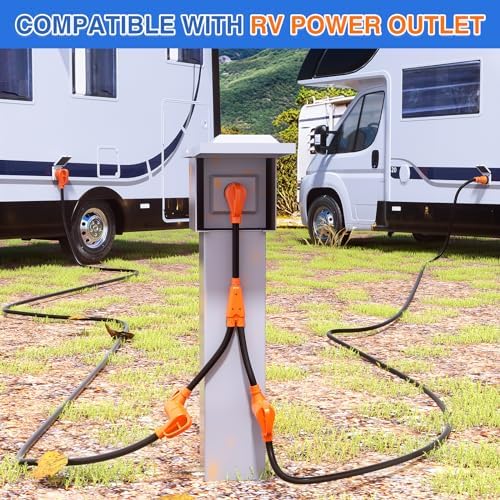 Nilight 30 Amp RV Y Splitter Adapter Cord 10 AWG NEMA TT-30P TT-30R