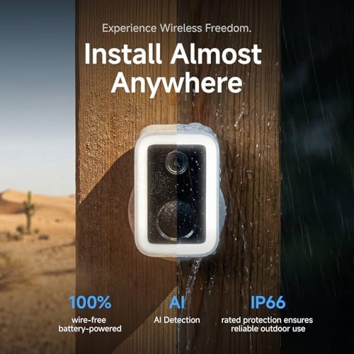 VSTARCAM 2K Security Cameras Wireless Outdoor, No-Drill Magnetic & Adhesive Mount, Free Cloud & 64GB SD Storage, WiFi 6 2.4/5G, Motion Alerts, 6-Month Battery, Color Night Vision, IP66,2-Way Talk