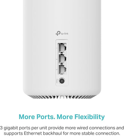TP-Link Deco XE75 AXE5400 Tri-Band WiFi 6E Mesh System - Wi-Fi up to 7200 Sq.Ft, Engadget Rated Best Mesh for Most People, Replaces WiFi Router and Extender, AI-Driven Mesh New 6GHz Band, 3-Pack
