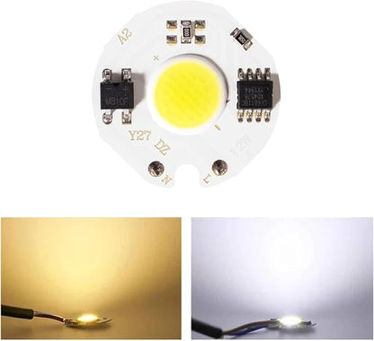 5pcs Y27 LED COB Chip 3W / 5W / 7W / 10W / 12W 220V Smart IC Without Driver LED Bulb DIY Floodlight Spotlight Accessories(Warm White,10W)