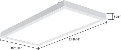 Metalux MMS Multi-Mount 1x2 LED Panel Ceiling Light with 5 CCT and Lumen Select, 0-10V Dimming, Surface Mount, Recessed, Suspended, Wall Mount, 90 CRI - 12MMS-L3C5-UNV