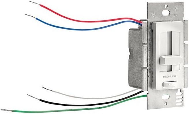 Kichler 60W LED Driver and Dimmer Power Supply in White, 24V Low Voltage Lighting Transformer, 6DD24V060WH, (2" W x 4" H x 2" L)