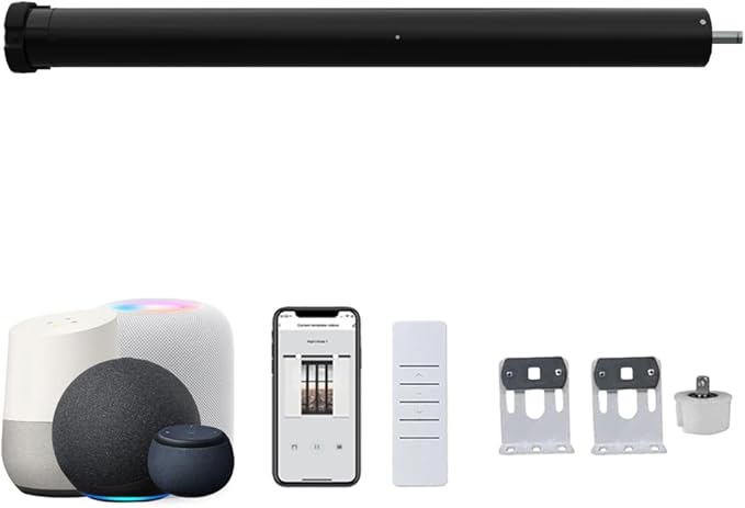 Matter Over WiFi Φ35mm Smart Blind Motor Kit, Compatible with Apple HomeKit, Alexa, Google Home, SmartThings, Motorized Roller Shade Drive, 38dB Quiet (6.0 N.m for Φ40mm (1.57") Groove Tube)