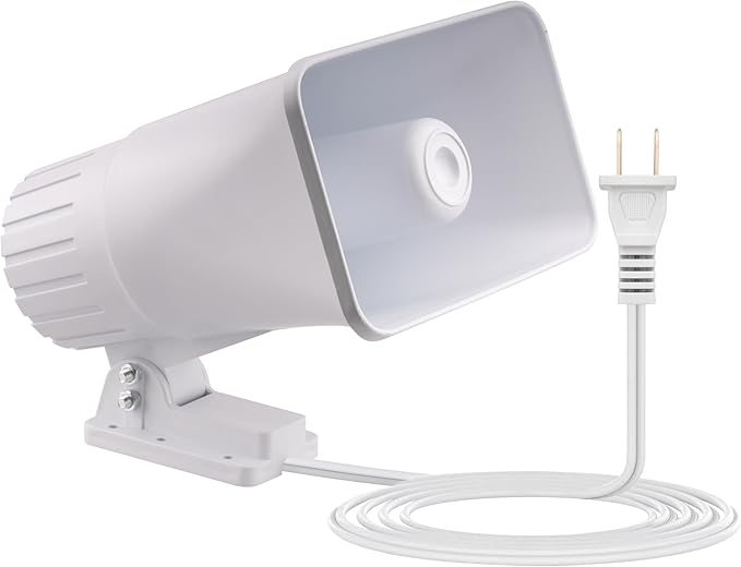 Nippon America High Decibel High Power Outdoor Alarm Security Siren (TC-S7545-110), Long Range, 80 Watts, 120 Decibels, Remotely Activate with Wi-Fi Socket (Sold Separately)