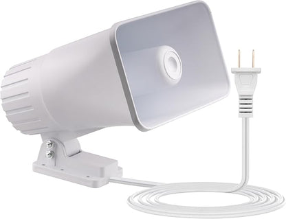 Nippon America High Decibel High Power Outdoor Alarm Security Siren (TC-S7545-110), Long Range, 80 Watts, 120 Decibels, Remotely Activate with Wi-Fi Socket (Sold Separately)