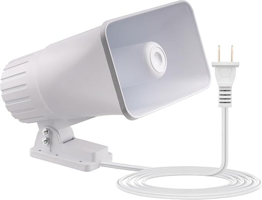 Nippon America High Decibel High Power Outdoor Alarm Security Siren (TC-S7545-110), Long Range, 80 Watts, 120 Decibels, Remotely Activate with Wi-Fi Socket (Sold Separately)